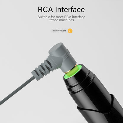 3A Tattoo RCA Curved Fine Liner 2mm Motor Pen with Silicone Connector Cable