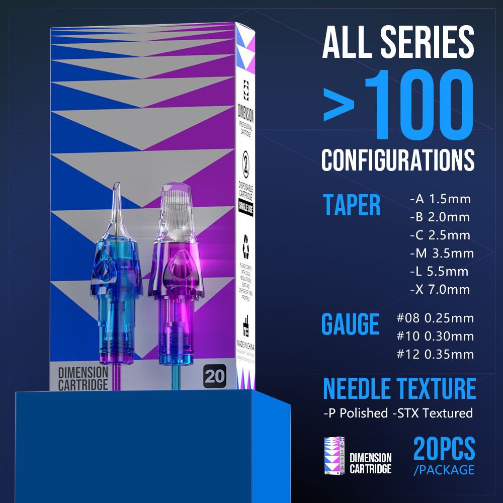 New Disposable Tattoo Cartridge Needles – Liner & Shader (20pcs Box)