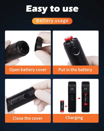 Wireless Tattoo Pen Kit with Integrated Cartridge Needle