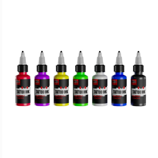 15ML Tattoo Ink Set – 7 Classic Colors