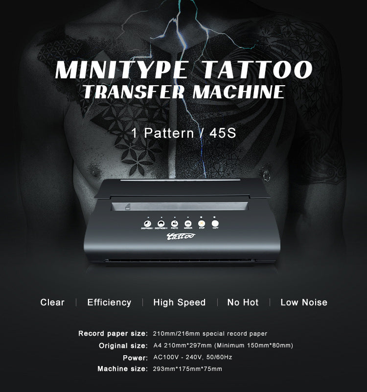 MT200 Tattoo Transfer Machine – Upgraded Thermal Stencil Printer & Copier for Tattoo Design Transfer