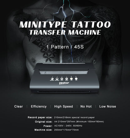 MT200 Tattoo Transfer Machine – Upgraded Thermal Stencil Printer & Copier for Tattoo Design Transfer