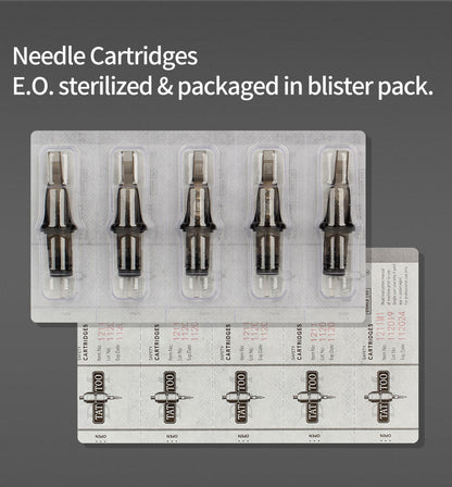 10pcs Disposable Tattoo Cartridge Needles – Short Cheyenne-Style PMU & Tattoo Needles