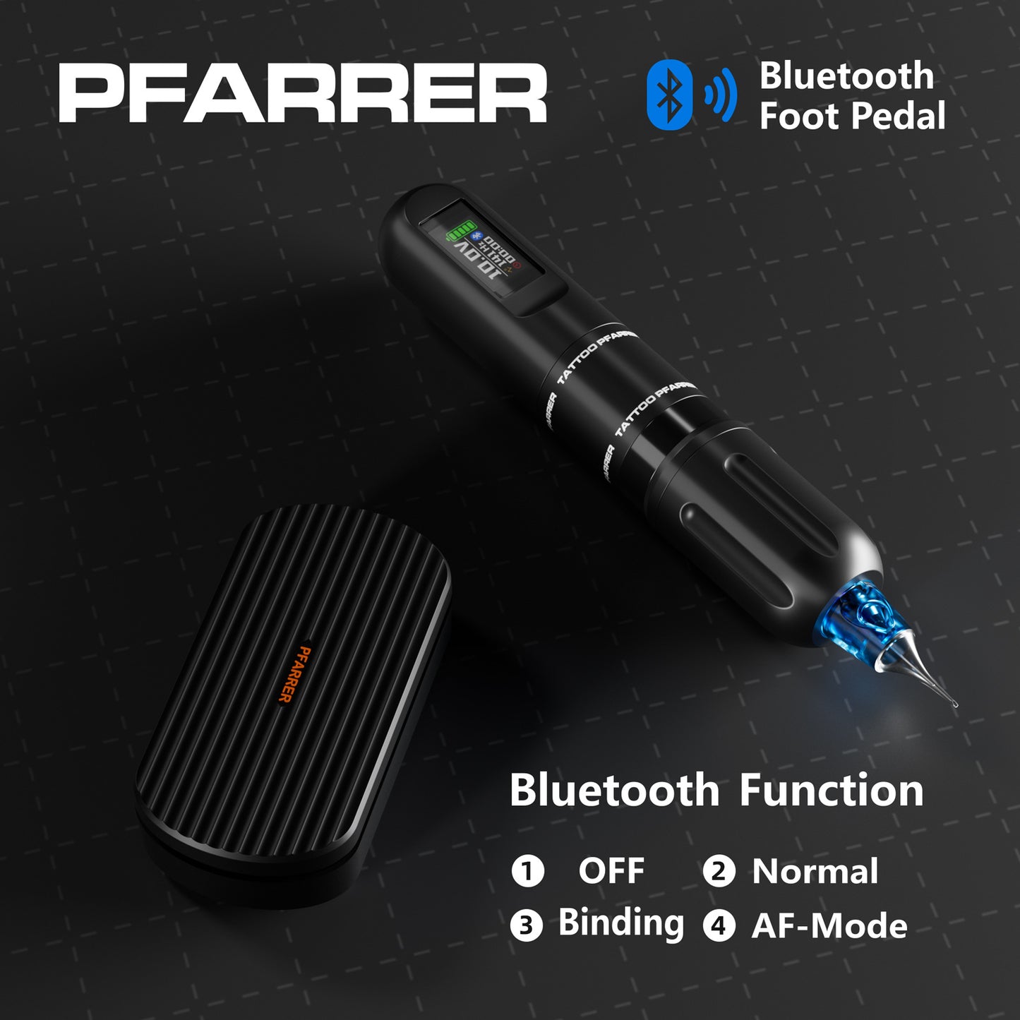 Wireless Tattoo Pen Machine – Dual Battery Rechargeable All-in-One Tattoo Gun with Bluetooth Foot Pedal