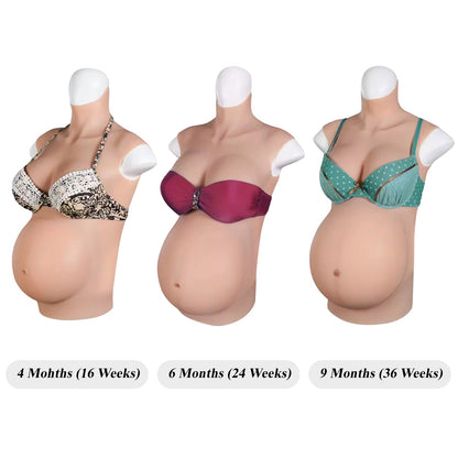 Realistic Silicone Pregnancy Belly & Breast Form — 4–9 Months