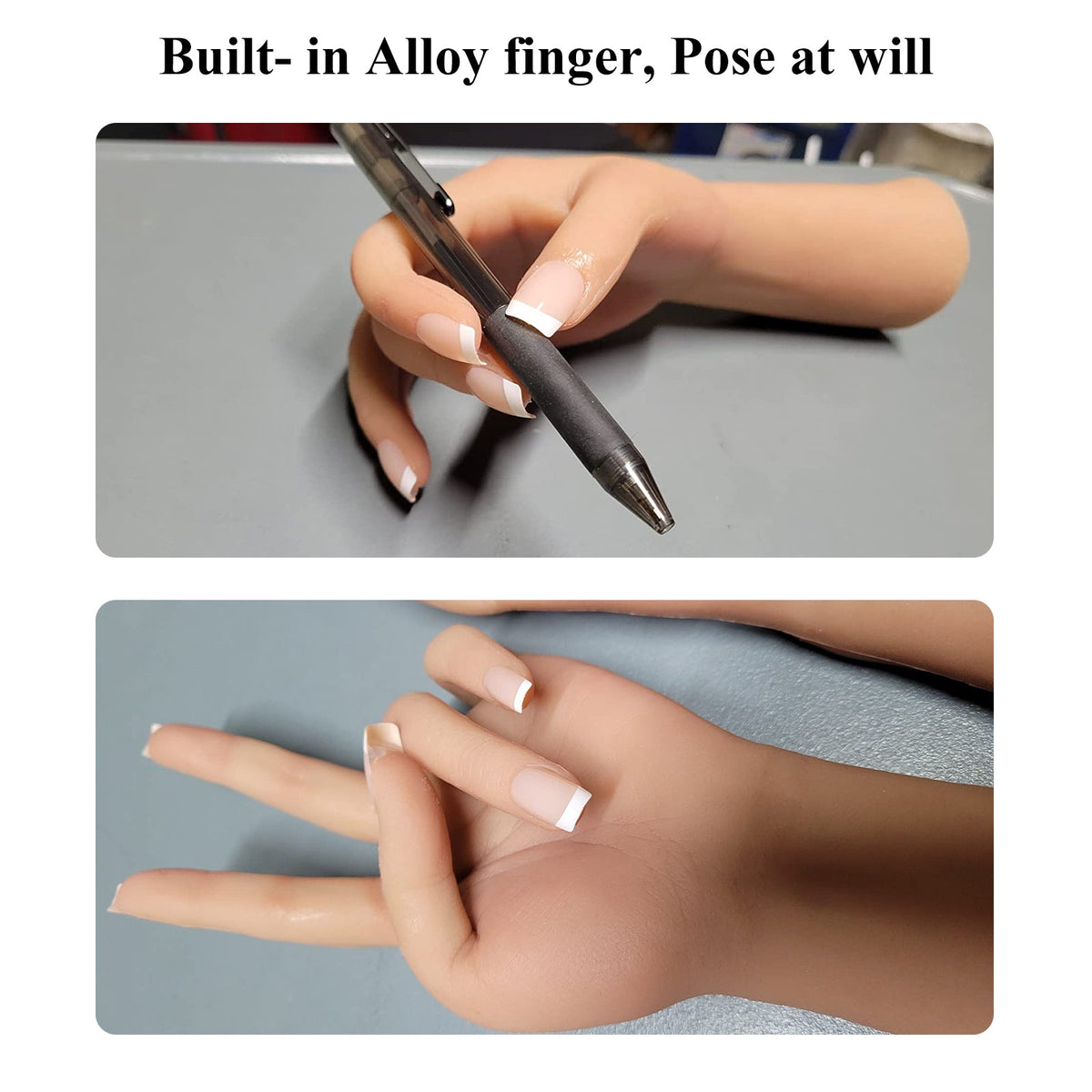 Bendable Female Silicone Hand Model for Jewellery Display