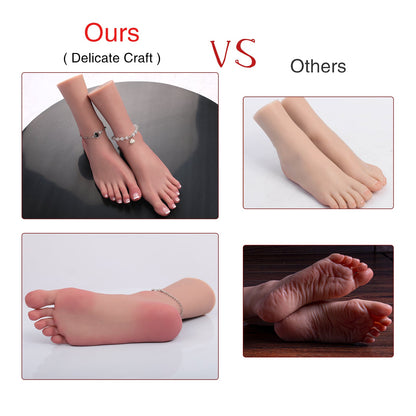 Realistic Female Silicone Foot Model — Flexible or Reinforced