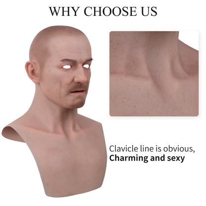 Realistic Young Male Full-Head Silicone Character Mask