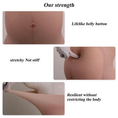 Realistic Silicone Pregnancy Belly & Breast Form — 4–9 Months