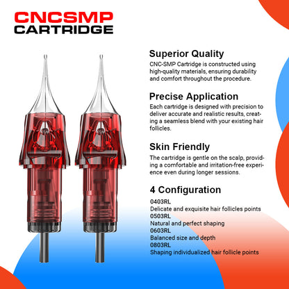 SMP Scalp Cartridge Needles – 0.18mm / 0.20mm for Hairline & Micropigmentation