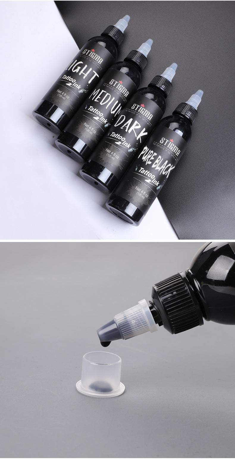 Tattoo Ink 120ml – Professional Black Tattoo Pigment for Lining & Shading