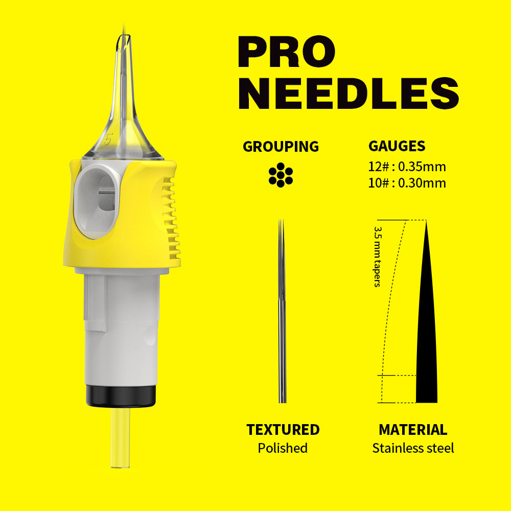 Disposable Silicone Tattoo Cartridge Needles – Scalp, PMU & Hairline Use (16pcs/Box)