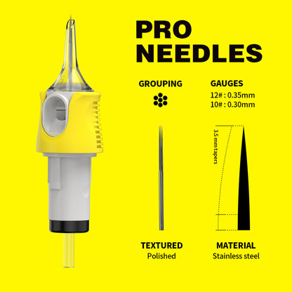 Disposable Silicone Tattoo Cartridge Needles – Scalp, PMU & Hairline Use (16pcs/Box)