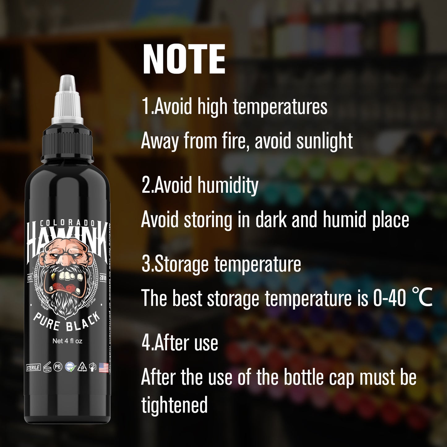 Black Tattoo Ink 120ml – Lining & Shading Tattoo Pigment