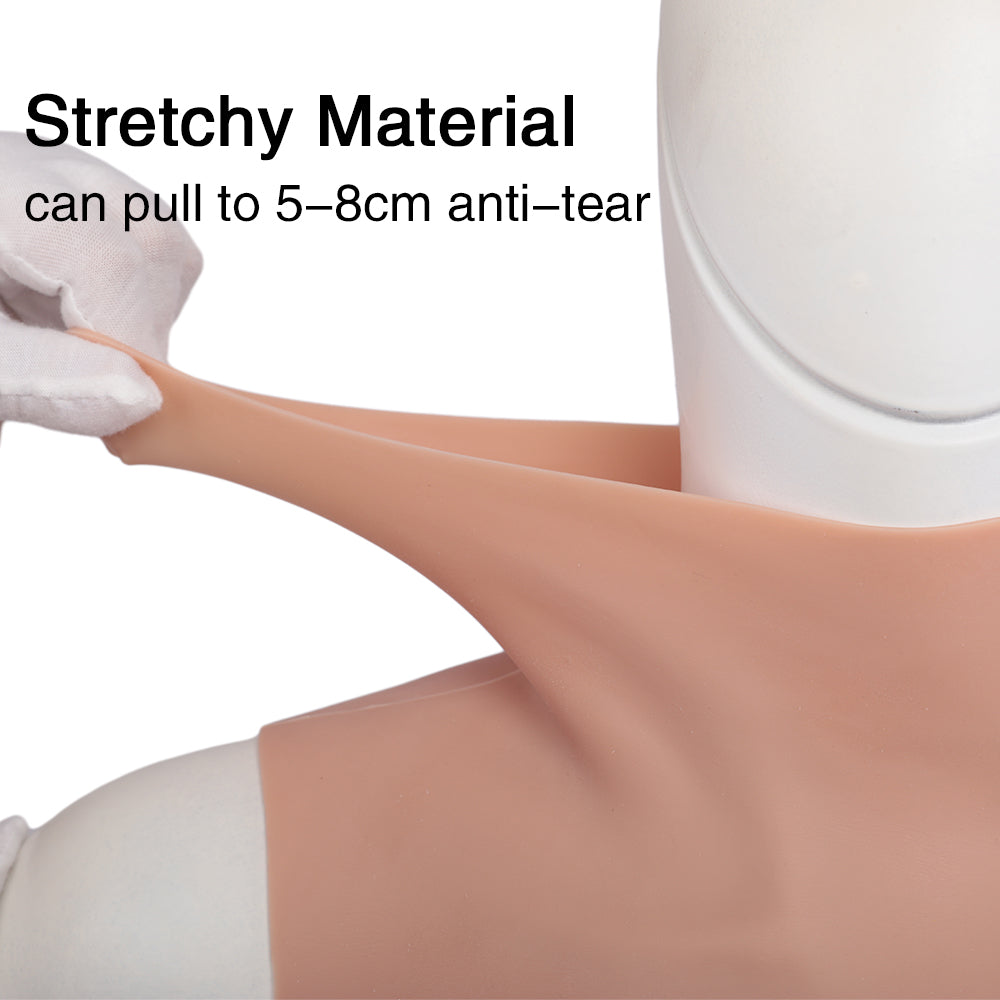 Silicone Muscle Vest with Sculpted Chest & Abs
