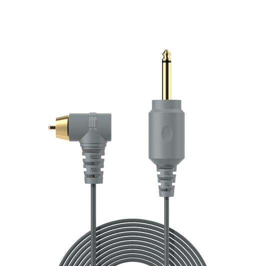 Pluma motorizada RCA curva de punta fina de 2 mm para tatuajes 3A con cable conector de silicona