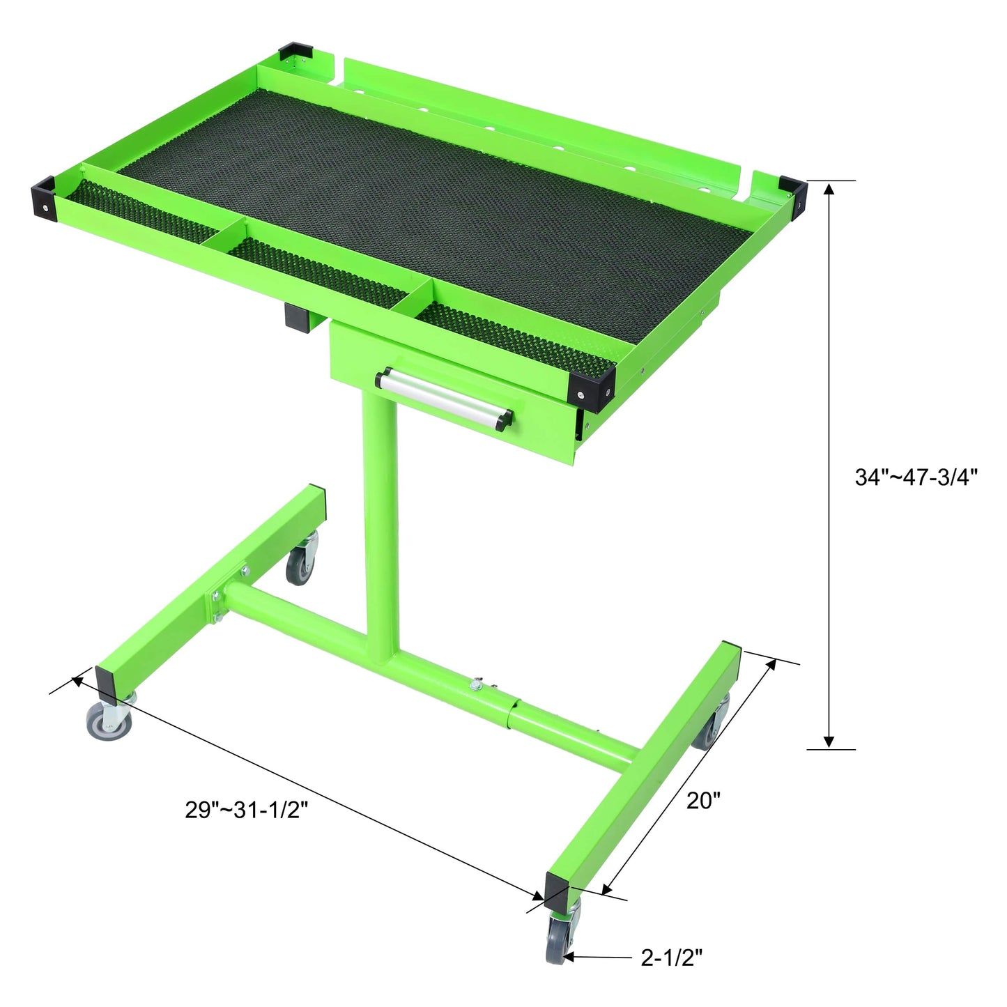 【USA】Rolling Tattoo Tray with Drawer for Artists Green