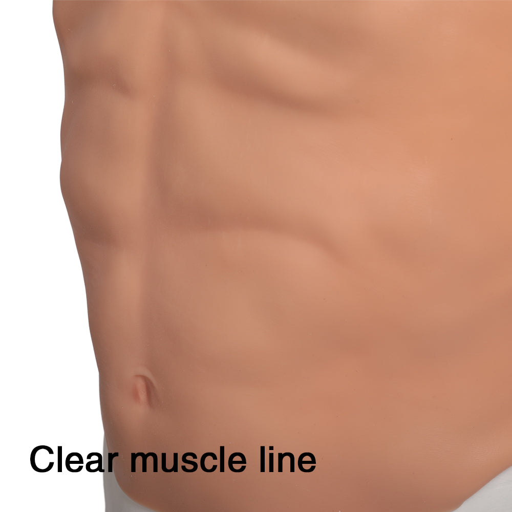 Silicone Muscle Vest with Sculpted Chest & Abs