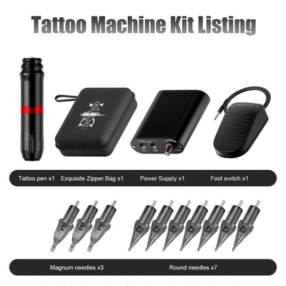 Professional Tattoo Kit – All-in-One Motor Tattoo Pen Set