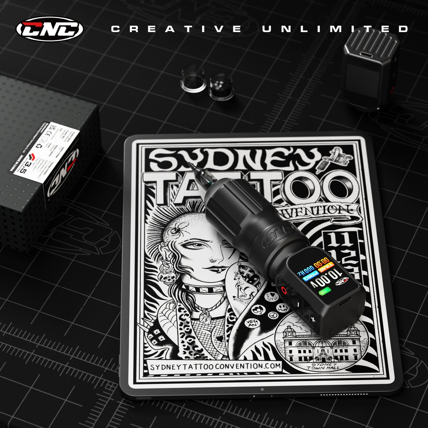 Dual Battery Wireless Tattoo Machine – 4.0mm Stroke Hollow Cup Motor Pen