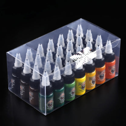 Hawink 28-Color Tattoo Ink Set – 15ml Bottles for Lining, Shading & Coloring