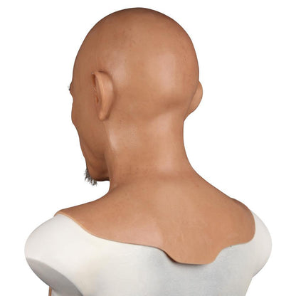 Realistic Male Full-Head Silicone Character Hood