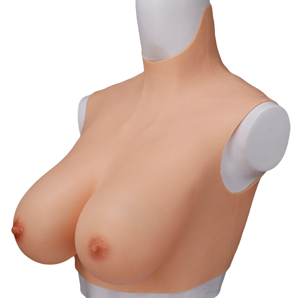 Oil-Free Drop-Shape Silicone Breastplate — B–H Cup