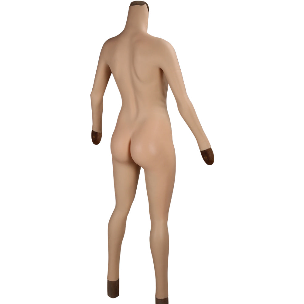 Full-Body Silicone Bodysuit with C or E Cup Breast Forms