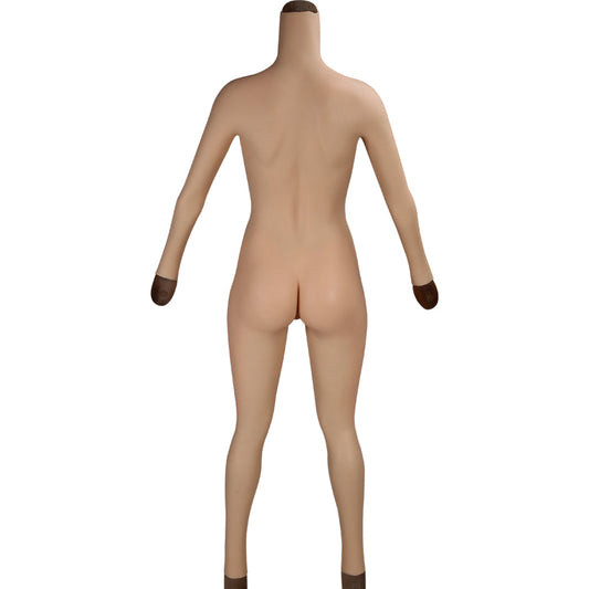 Full-Body Silicone Bodysuit with C or E Cup Breast Forms