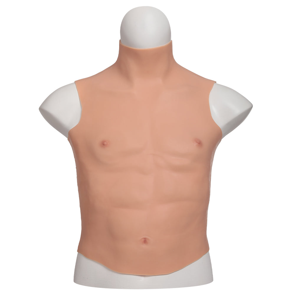 Silicone Muscle Vest with Sculpted Chest & Abs