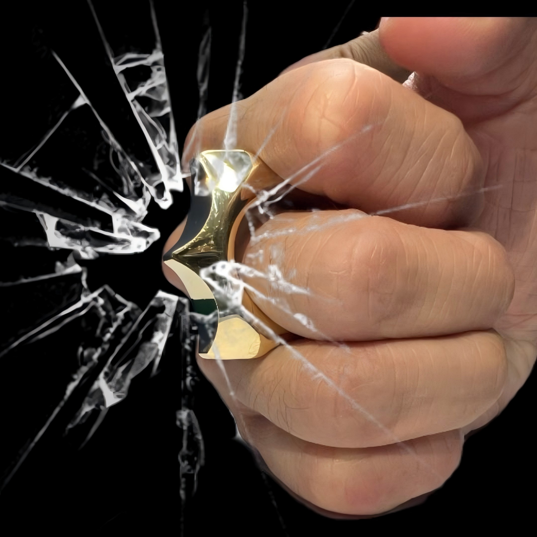 Abridor de botellas EDC con forma de nudillo de latón