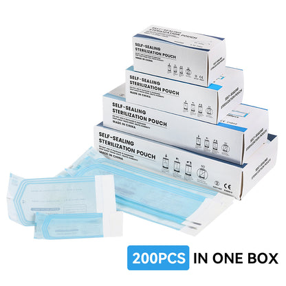 Self-Sealing Sterilization Pouches – Disposable Medical-Grade Bags for Tattoo, PMU, Dental, Nail Tools