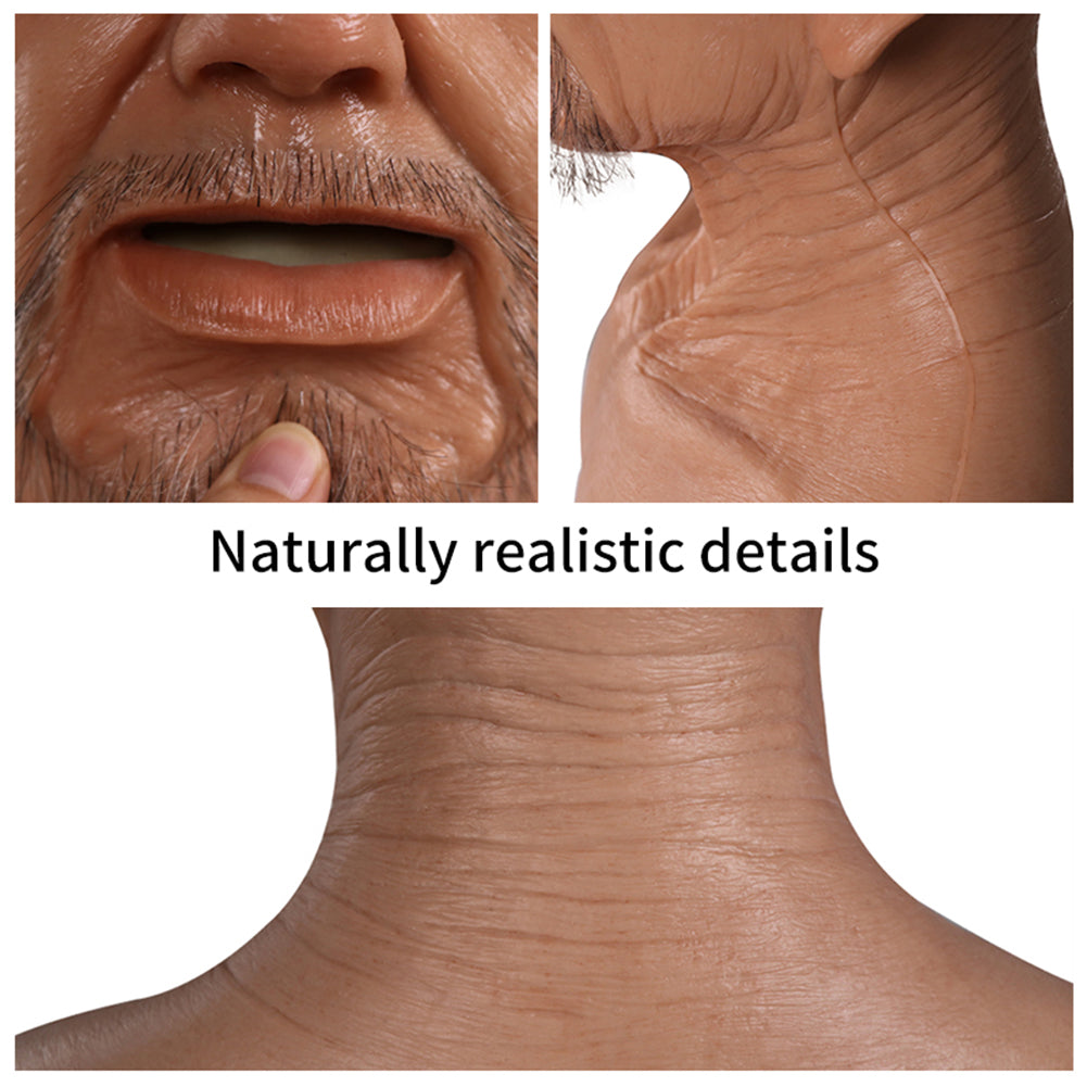 Realistic Full-Head Silicone Character Mask