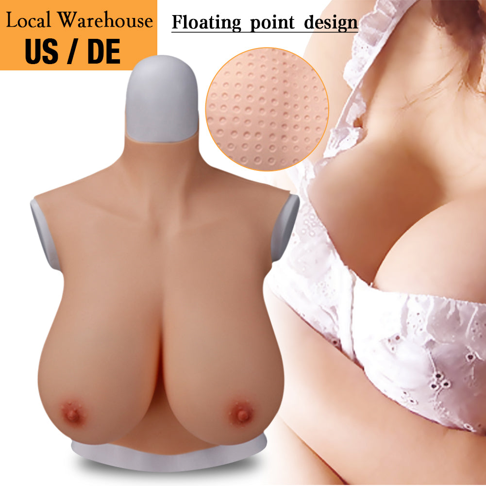 Oil-Free Drop-Shape Silicone Breastplate — B–H Cup