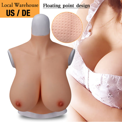 Oil-Free Drop-Shape Silicone Breastplate — B–H Cup