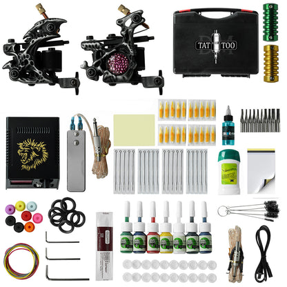 Complete Coil Tattoo Machine Kit – Liner & Shader Tattoo Equipment Set