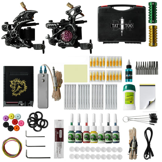 Complete Coil Tattoo Machine Kit – Liner & Shader Tattoo Equipment Set