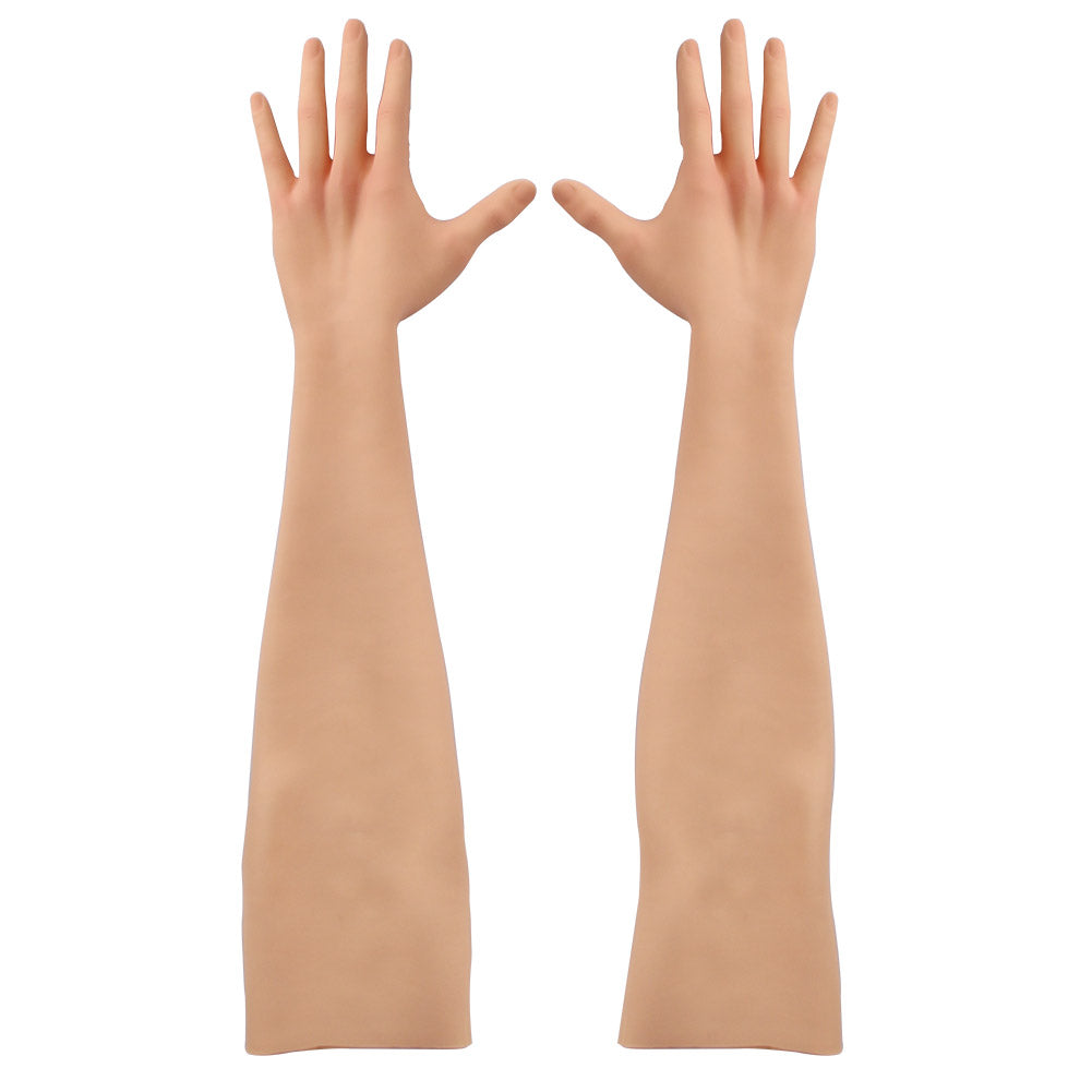 60cm Realistic Silicone Arm Gloves with Female Hands