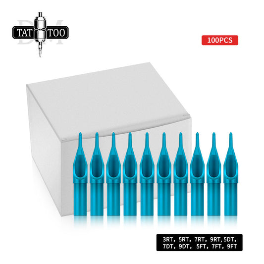 Disposable Blue Tattoo Tips – 100pcs Mixed Set with 10 Sizes
