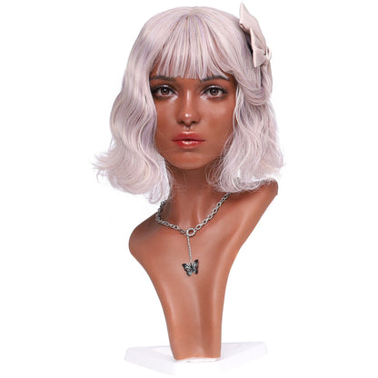 Realistic Female Silicone Head & Shoulder Display Mannequin