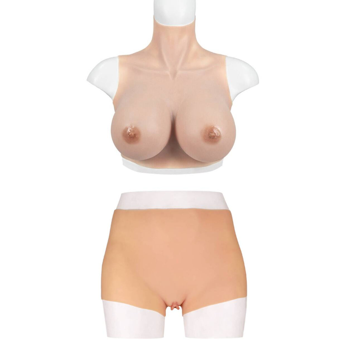 Silicone Breastplate & Anatomical Shaping Pants Set