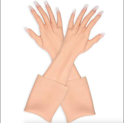 60cm Realistic Silicone Arm Gloves with Female Hands