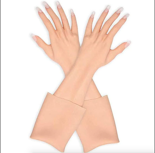 60cm Realistic Silicone Arm Gloves with Female Hands