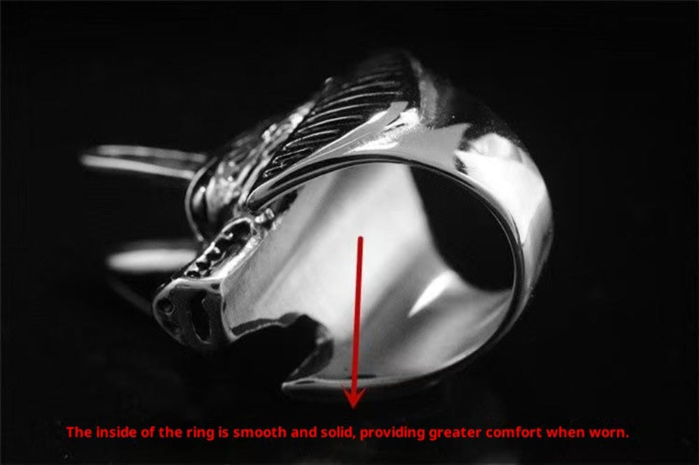 Wolf Head Full Stainless Steel Self Defense Ring – Gothic Style Jewelry