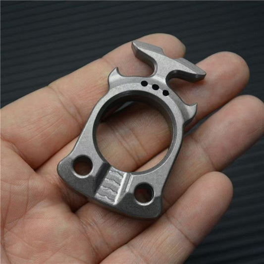 TC4 Titanium EDC Knuckle Tool with Glass Breaker & Bottle Opener