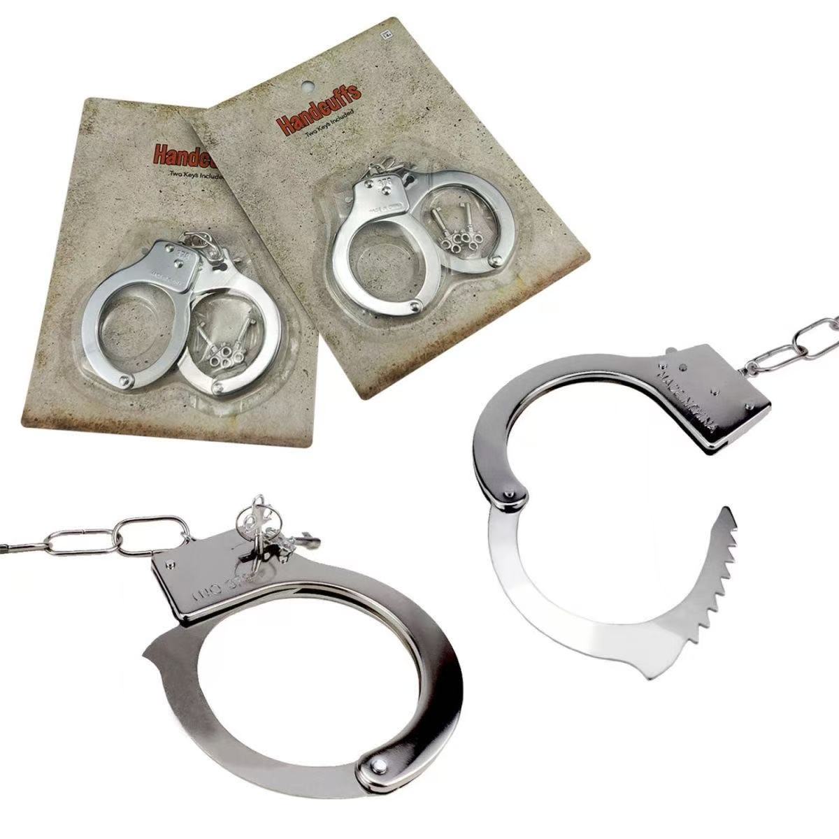 Professional Steel Handcuffs - Double Lock Security & Heavy Duty Construction for EDC, Law Enforcement & Private Play