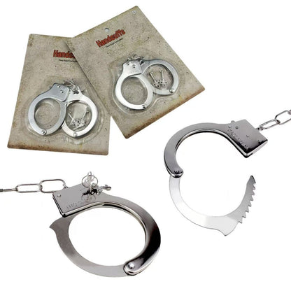 Professional Steel Handcuffs - Double Lock Security & Heavy Duty Construction for EDC, Law Enforcement & Private Play