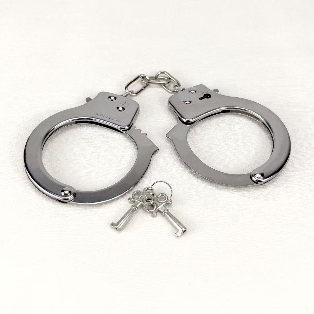 Professional Steel Handcuffs - Double Lock Security & Heavy Duty Construction for EDC, Law Enforcement & Private Play