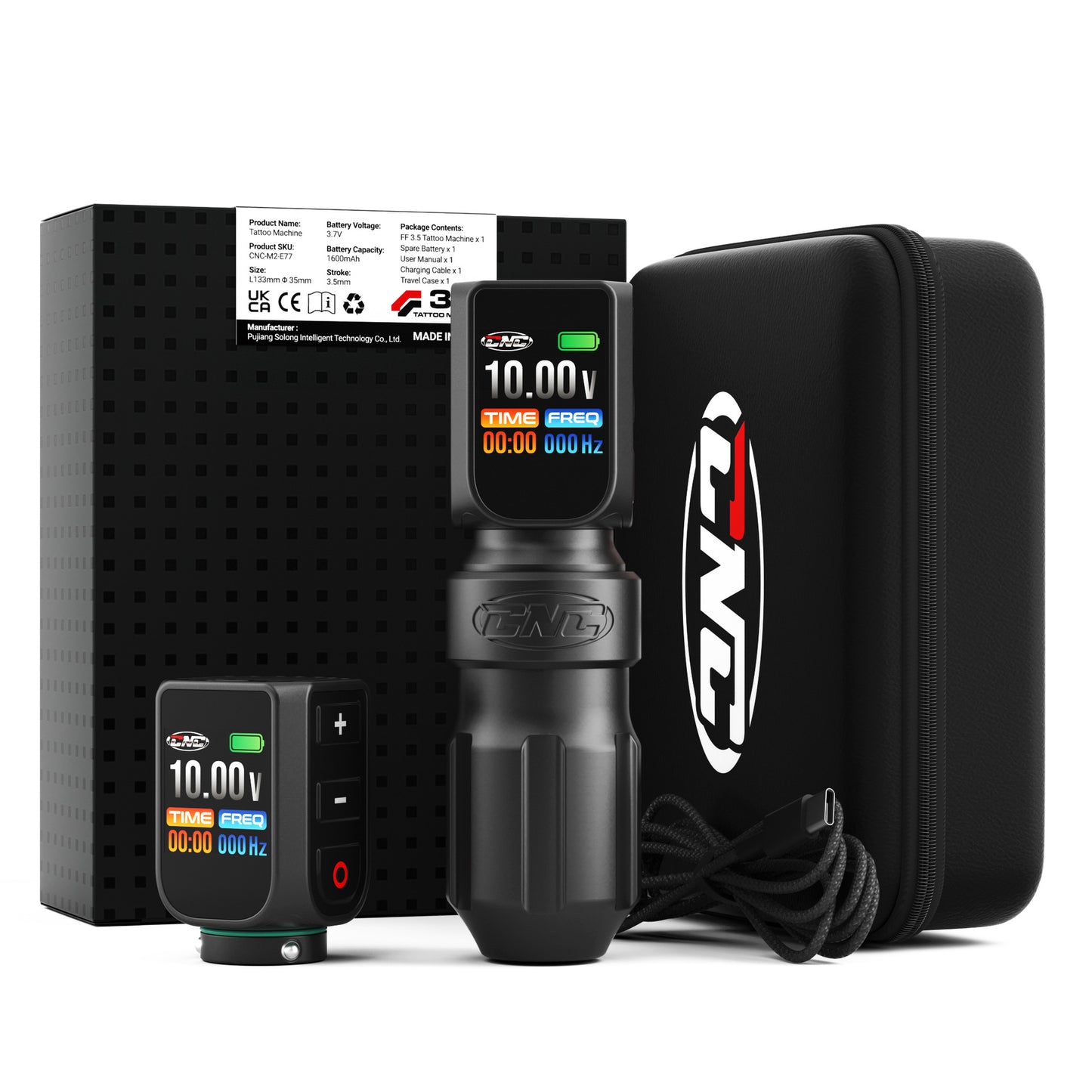 Dual Battery Wireless Tattoo Machine – 4.0mm Stroke Hollow Cup Motor Pen
