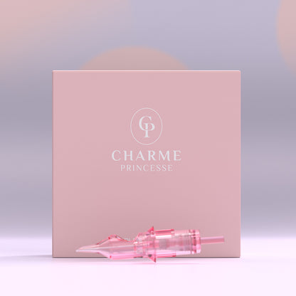 Pink Disposable PMU Cartridge Needles – Eyeliner, Eyebrow, Scalp & Tattoo Use (10pcs/Box)